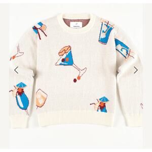 Harden Cashmere Cocktail Hour Crew Sweater in Ivory  XXS